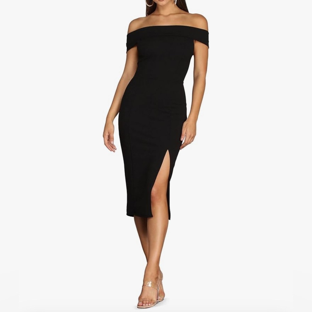 Elegant Black Off-Shoulder Dress